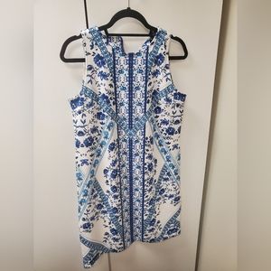 Banana Republic Blue and White Floral Dress